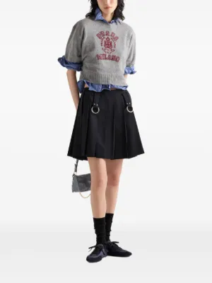 【直営】PRADA プラダ プリーツRe-Nylonスカート ☆PRADA☆直営店買付☆プラダ Re-Nylon プリーツスカート (PRADA