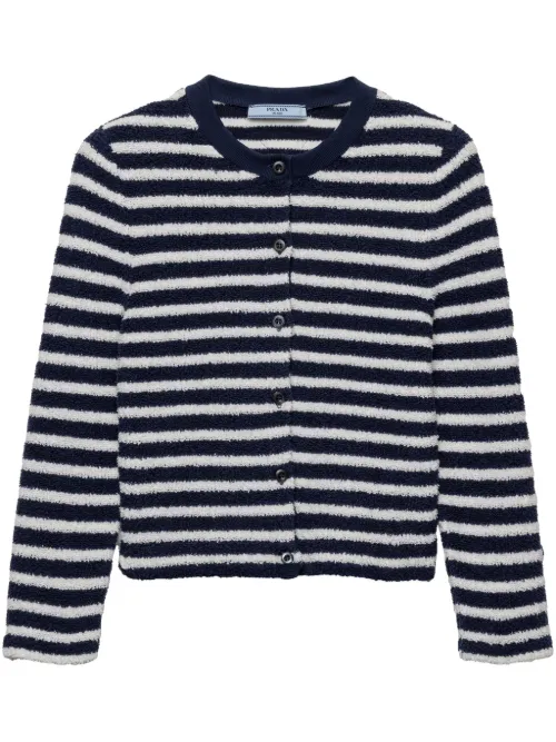 Cardigan en maille texturée - Prada - Modalova