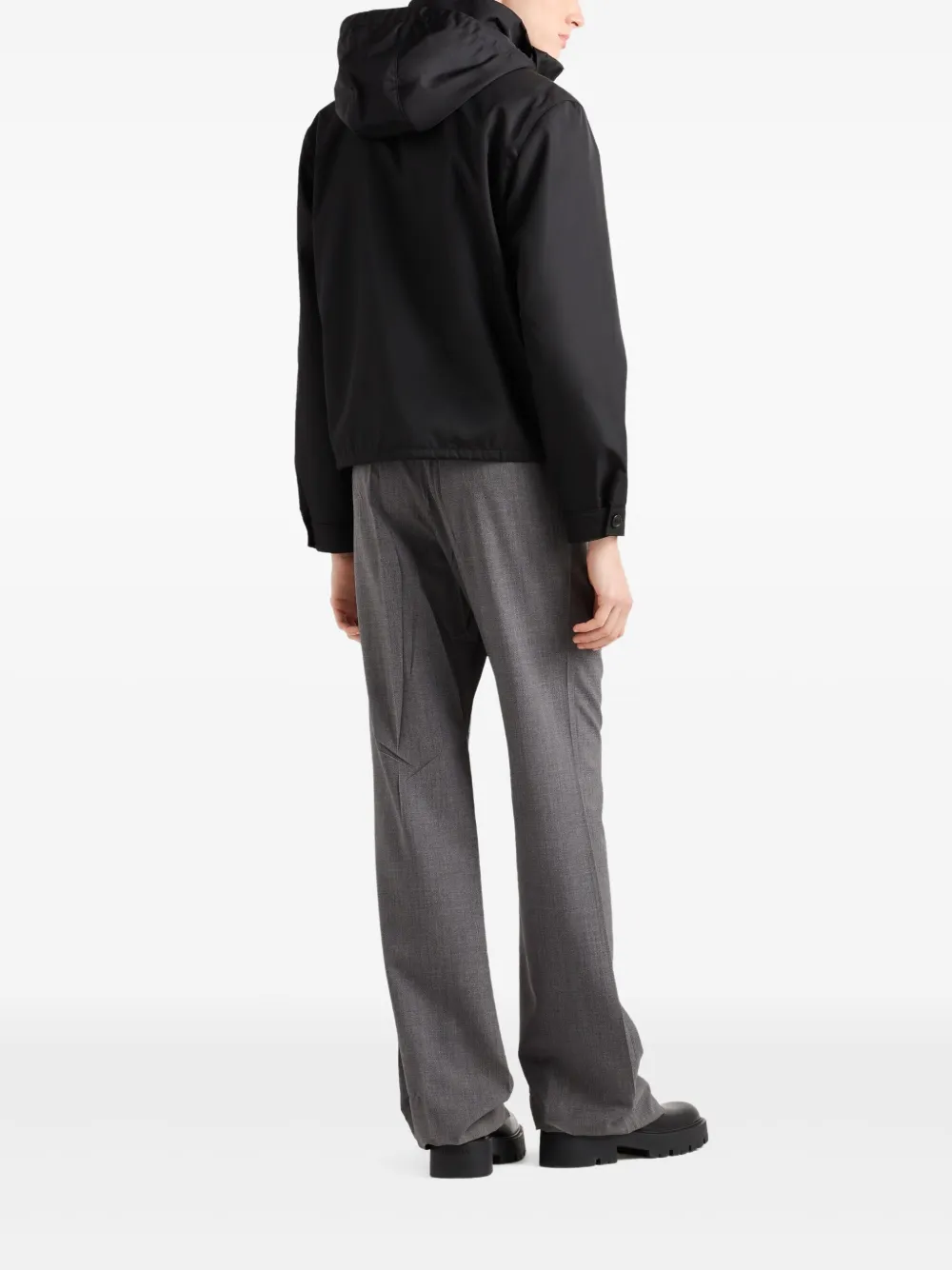 Prada Re-nylon Blouson Jacket In Black