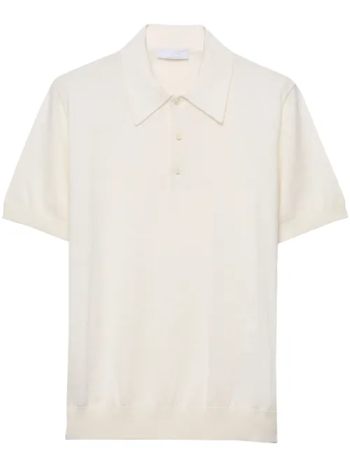 Prada polo en coton - Blanc - Prada - Modalova