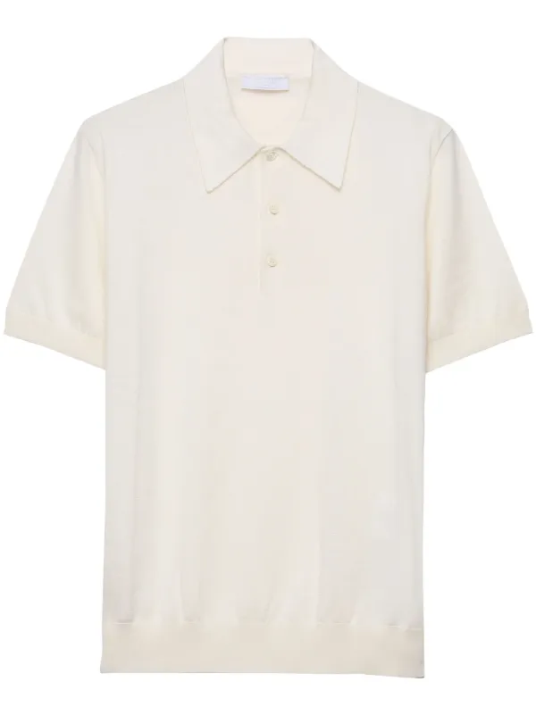 PRADA ホワイトポロシャツ PRADA ホワイト ポロシャツ XL