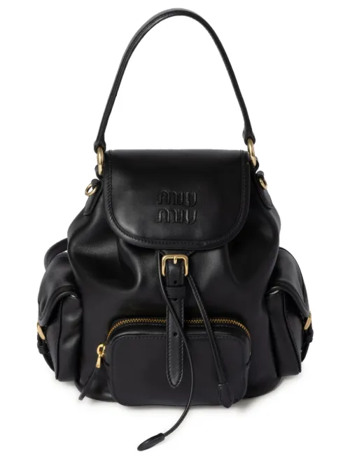 Miu Miu sac à dos en cuir - Noir - Miu Miu - Modalova
