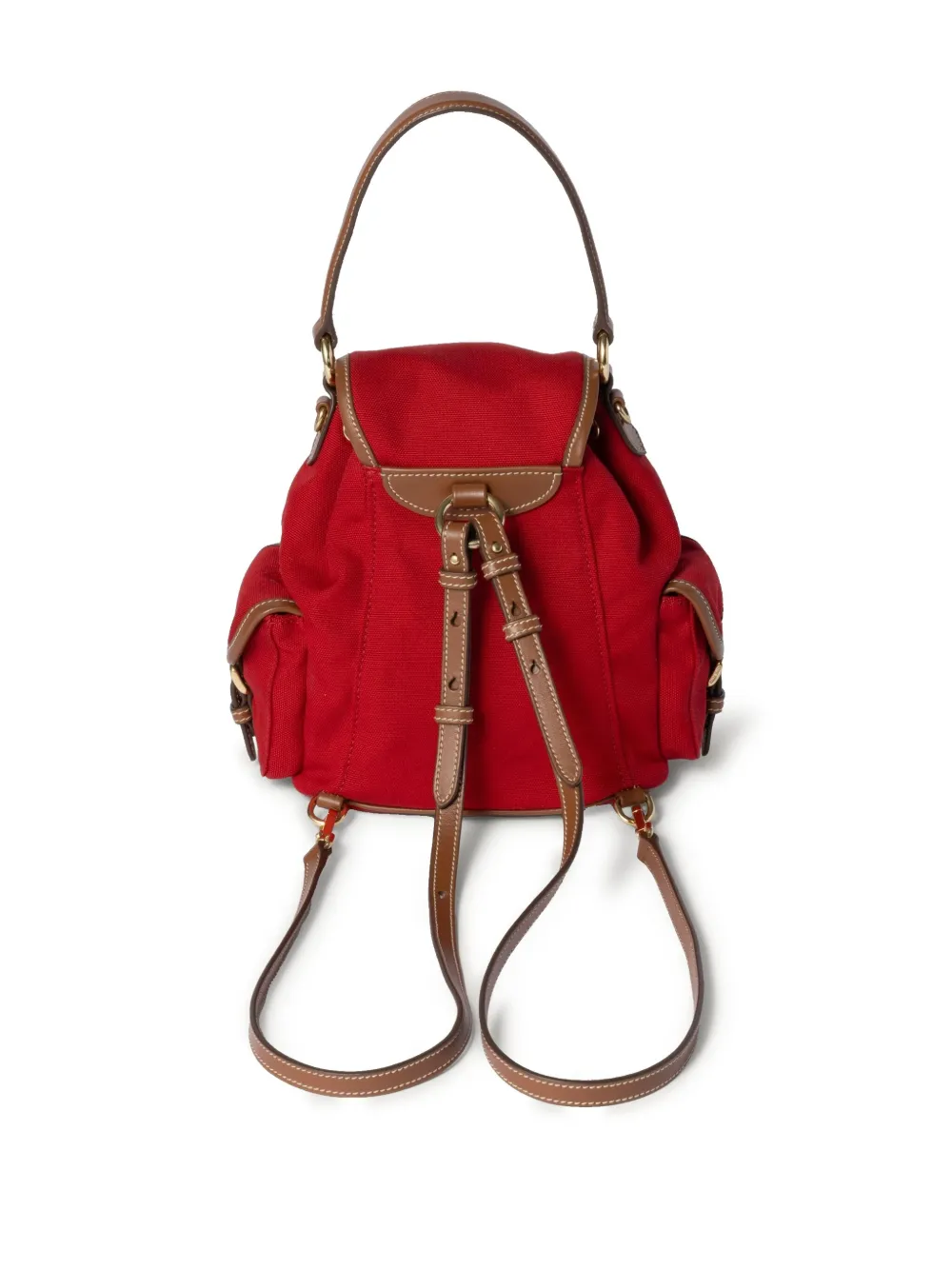 Miu Miu logo-lettering backpack - Rood