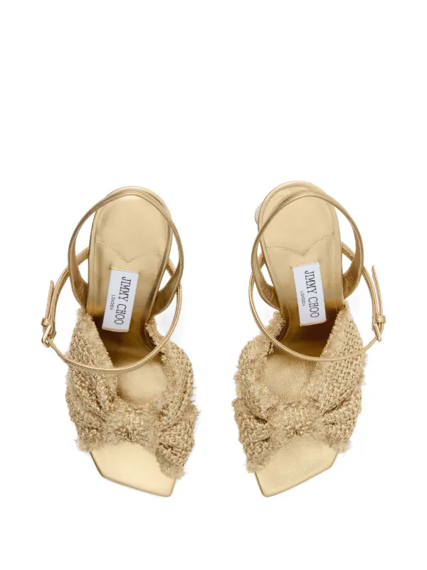 【送料&関税込】Jimmy Choo Annika Pump Sandals Jimmy Choo 95mm Annika Sandals | Gold | FARFETCH