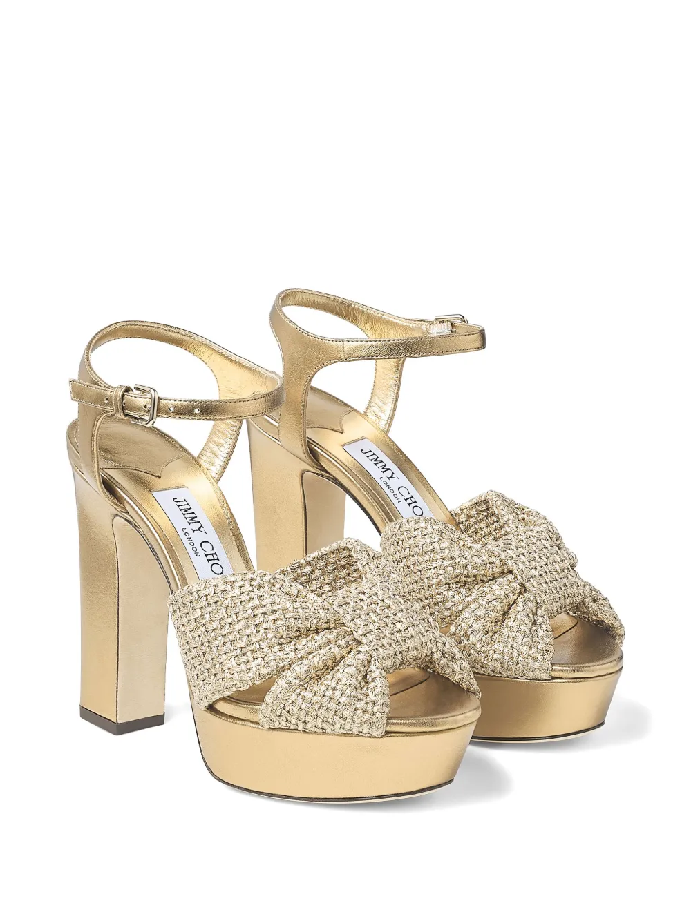 Jimmy Choo 120mm Heliose sandals Gold