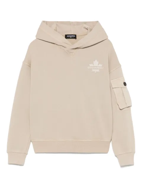 DSQUARED2 KIDS Moletom de capuz com logo emborrachado