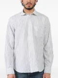 HARTFORD Paul striped button-up shirt - Blue