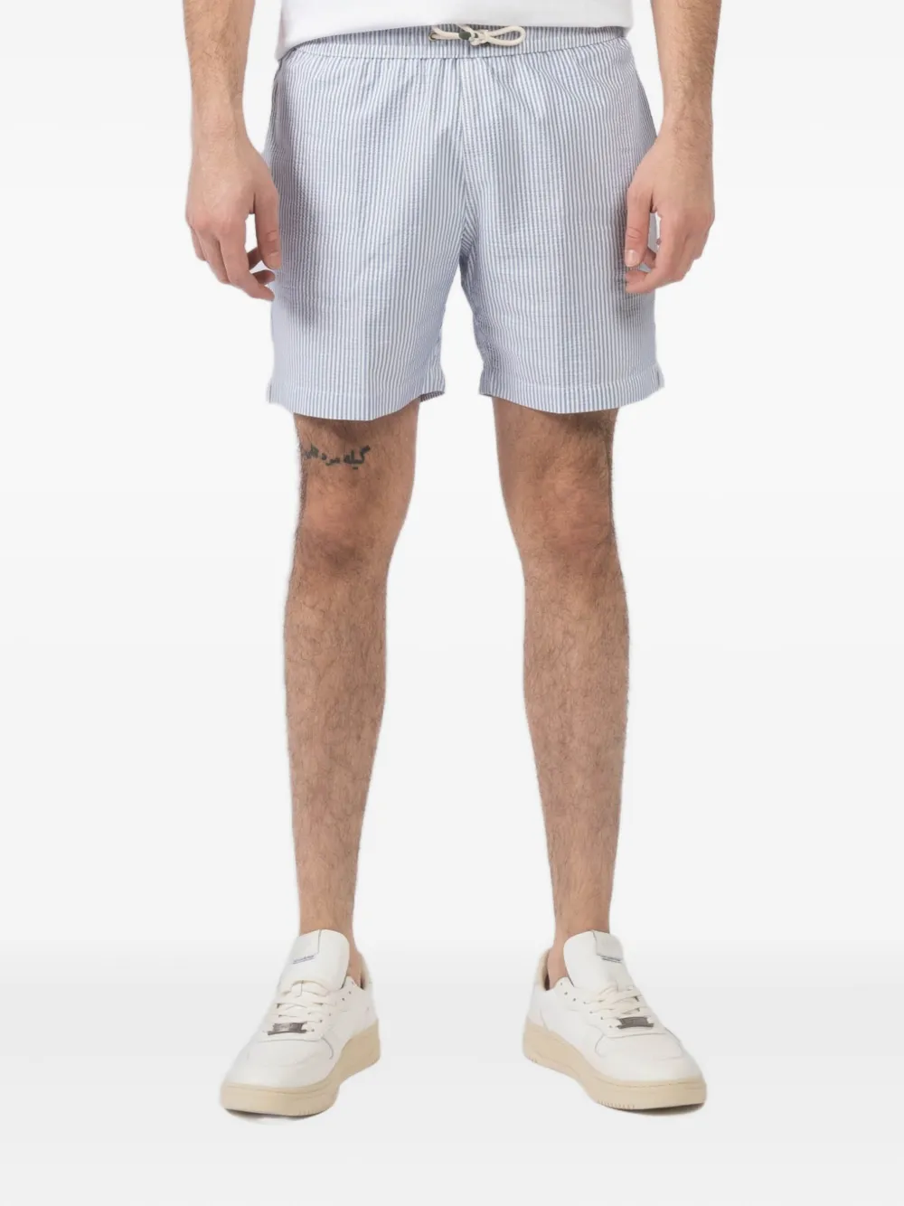 HARTFORD striped drawstring swim shorts | Blue | Image 1
