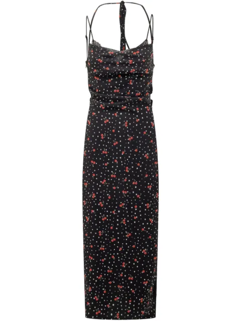 DES PHEMMES slip dress estampado