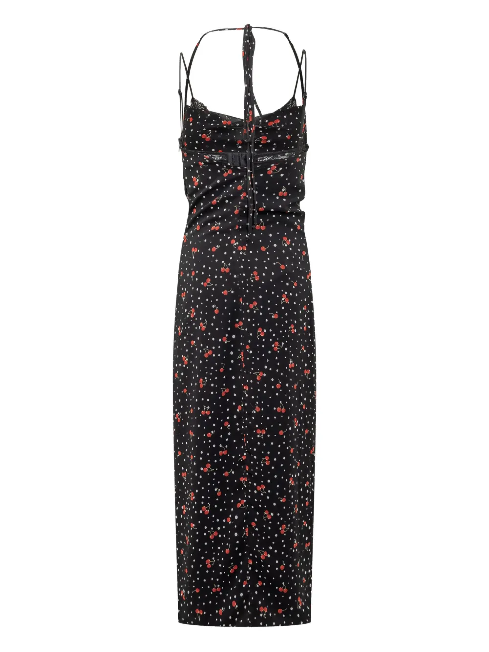 DES PHEMMES printed slip dress - Zwart