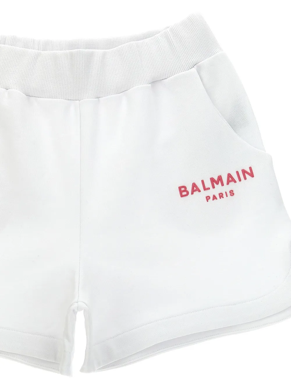 BALMAIN EMBOSSED-LOGO SHORTS