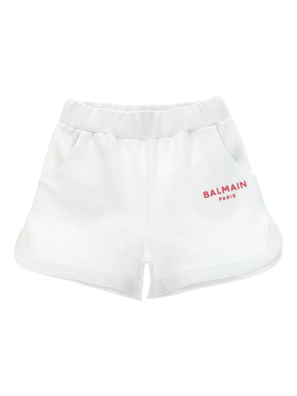 Balmain Kids Shorts met logo-reliëf Wit