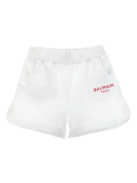 Balmain Kids shorts con logo en relieve