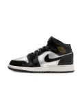Jordan Kids Jordan 1 Mid SE ""Black/Metallic Silver/Sail/Metallic Gold""