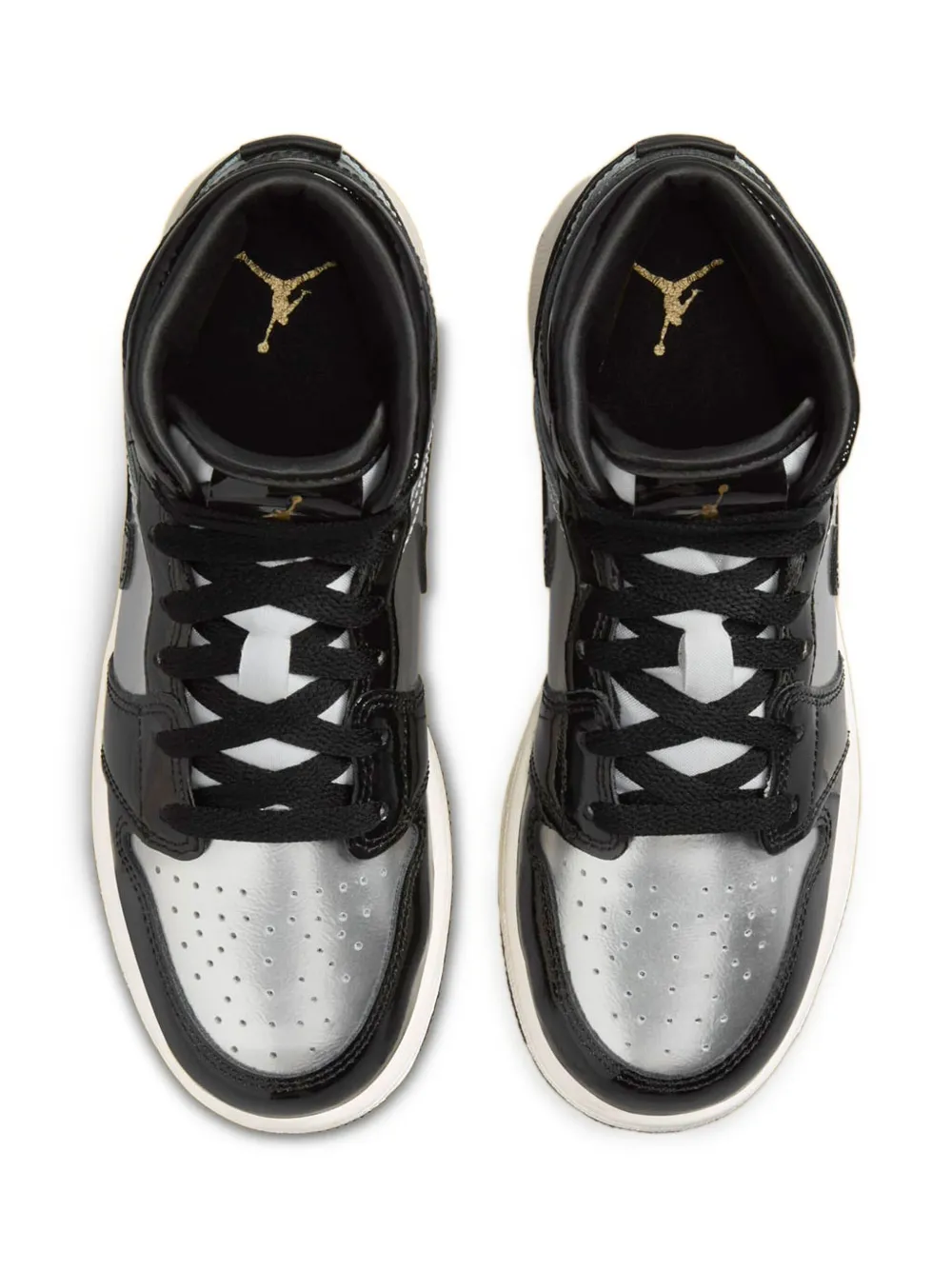 Jordan Kids Jordan 1 Mid SE "Black Metallic Silver Sail Metallic Gold"