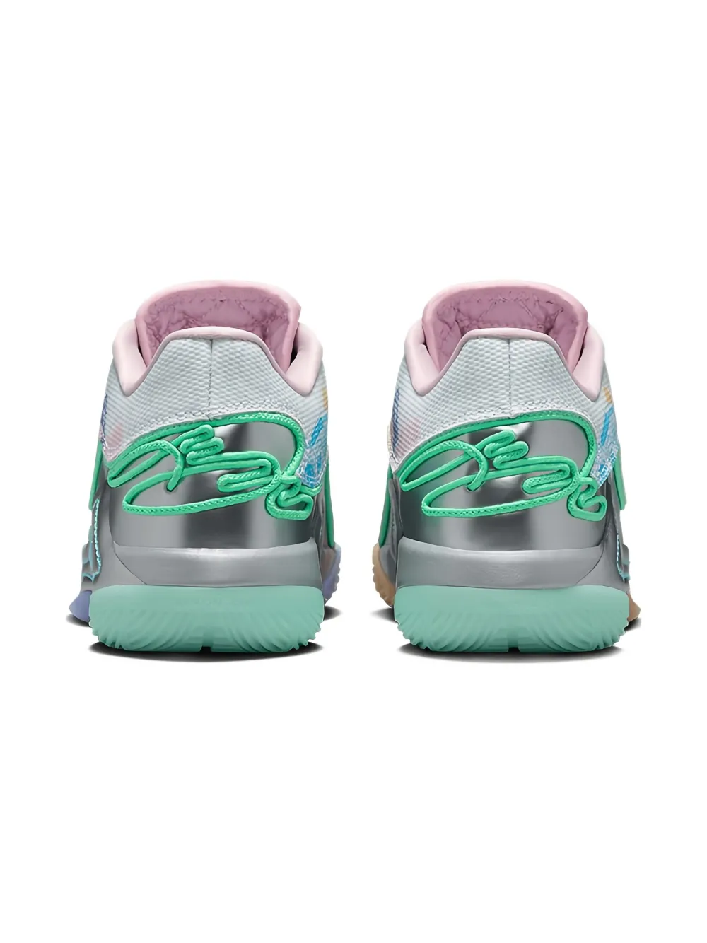 Nike Kids LeBron XXII Monopoly Currency "White Baltic Blue Vapor Green-Pink Foam Metallic Silver" sneakers