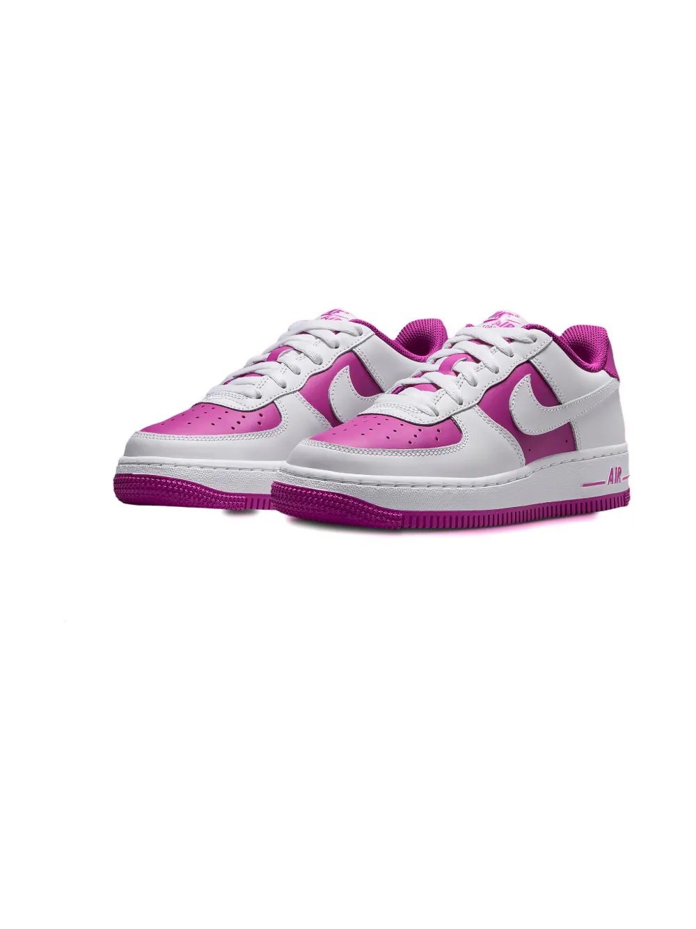 Nike Kids Air Force 1 Low "White Hot Fuchsia" sneakers