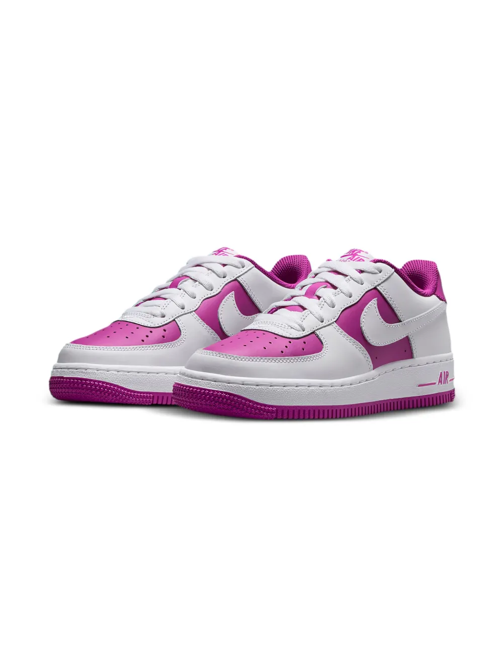 Nike Kids Air Force 1 Low "White Hot Fuchsia" sneakers