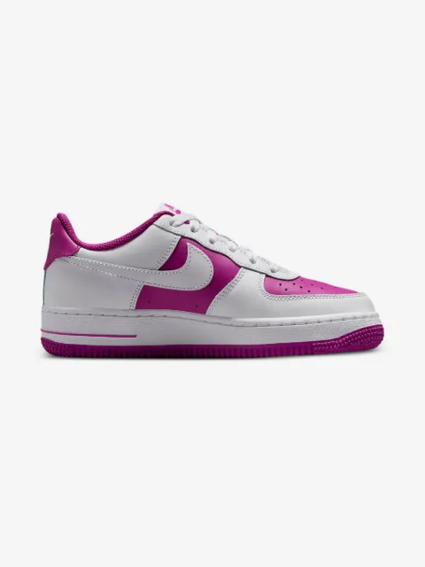 Nike Kids Air Force 1 Low "White/Hot Fuchsia" Sneakers