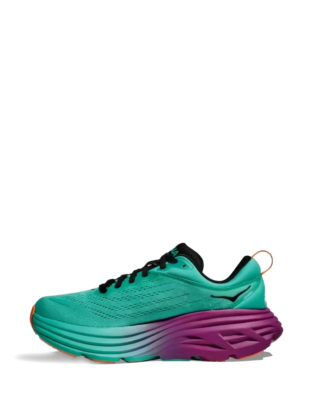 HOKA One Bondi 8 "Electric Aqua Black" sneakers Green