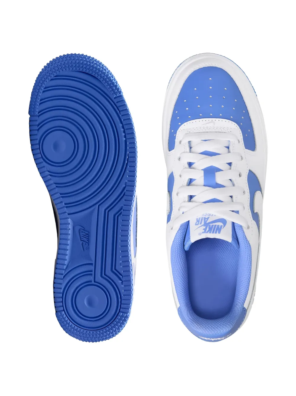 Nike Kids Air Force 1 Low "White Light Blue" sneakers