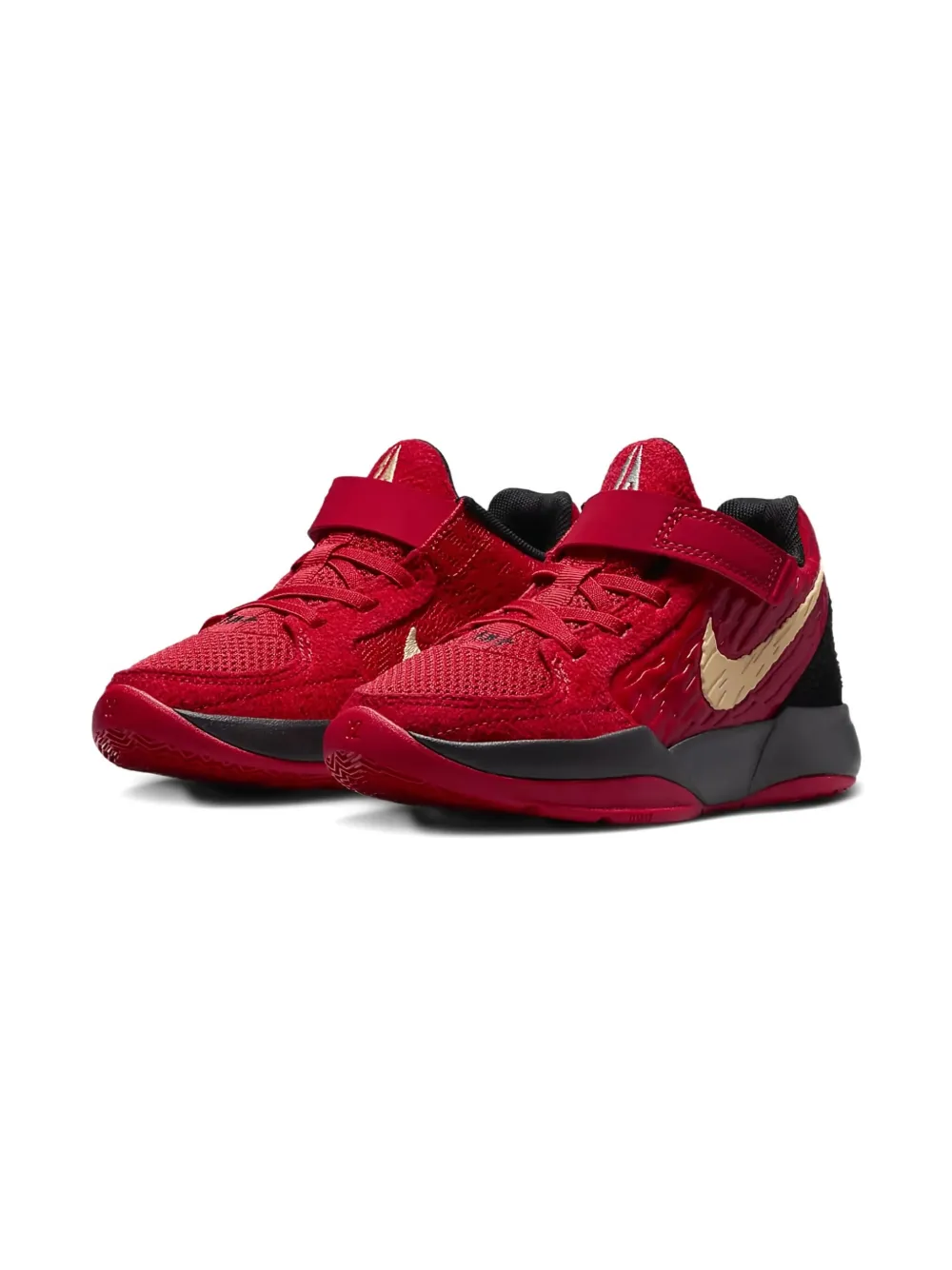 Nike Kids Sneakers met gouddetail en textuur - Rood