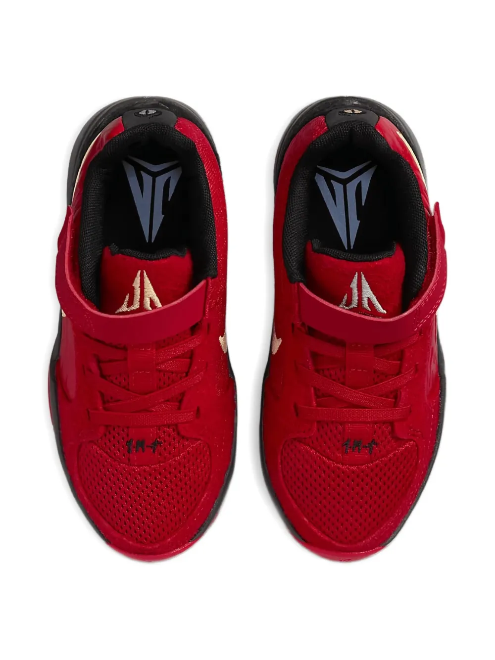 Nike Textured Gold-detail Sneakers In Red