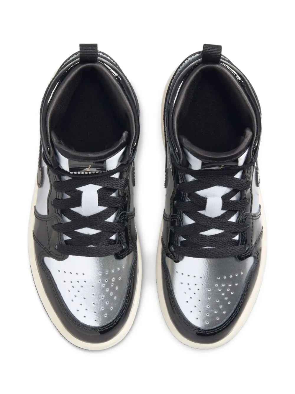 Jordan Kids Jordan 1 Mid SE Black/Metallic Silver/Sail/Metallic Gold sneakers - Zwart
