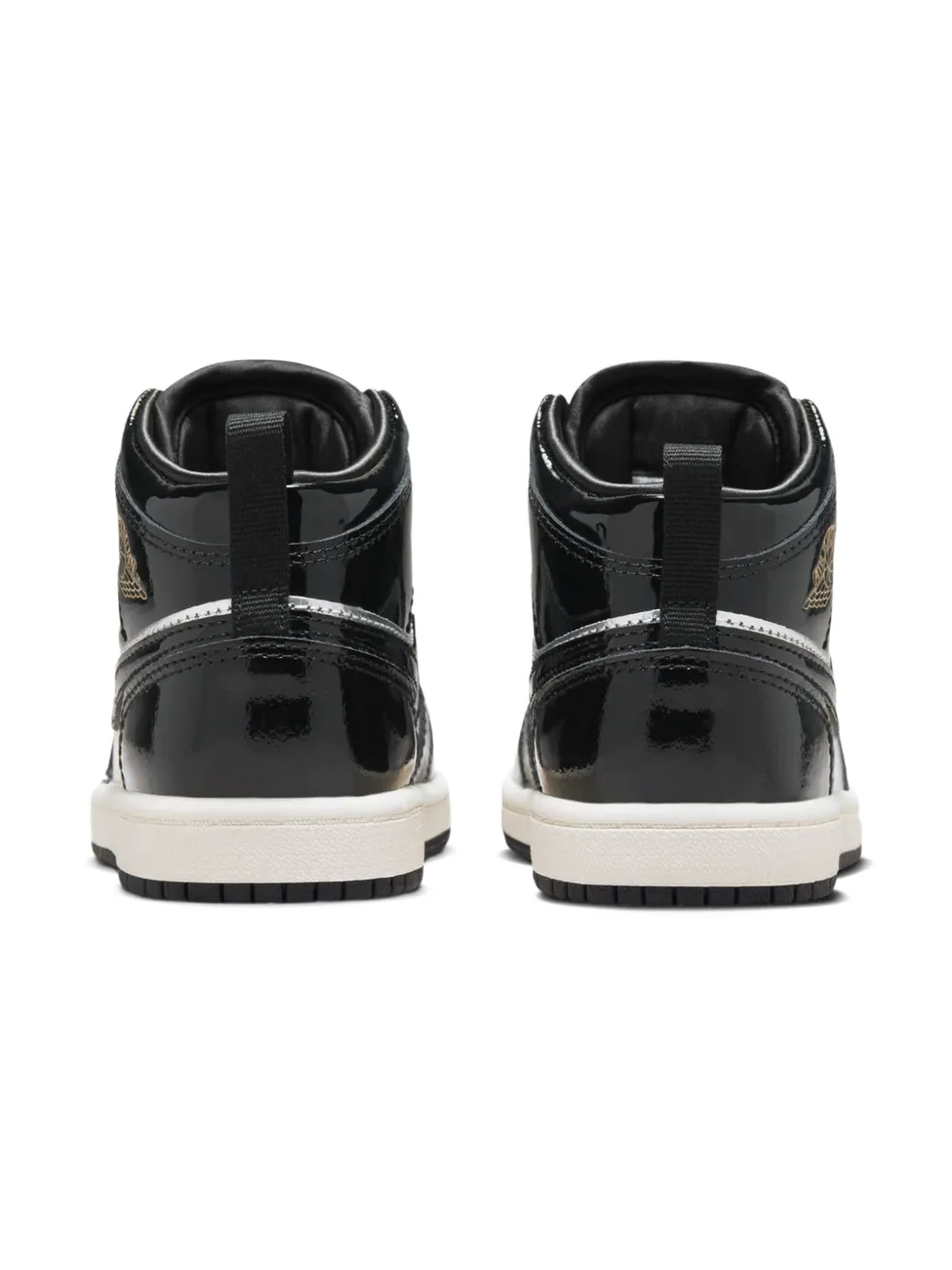 Jordan Kids Jordan 1 Mid SE "Black Metallic Silver Sail Metallic Gold" sneakers