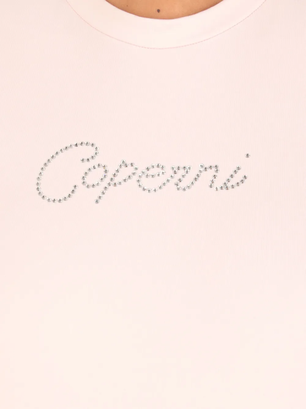 Coperni T-shirt met logo van stras Roze