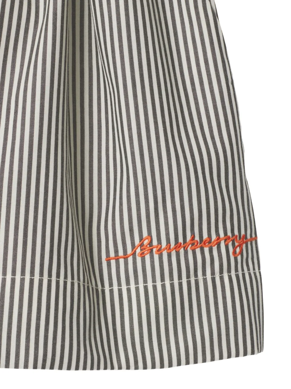 Burberry Kids Gestreepte shorts Bruin