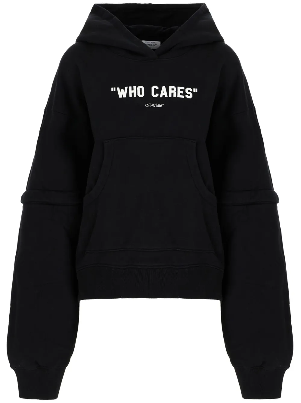 slogan-print hoodie