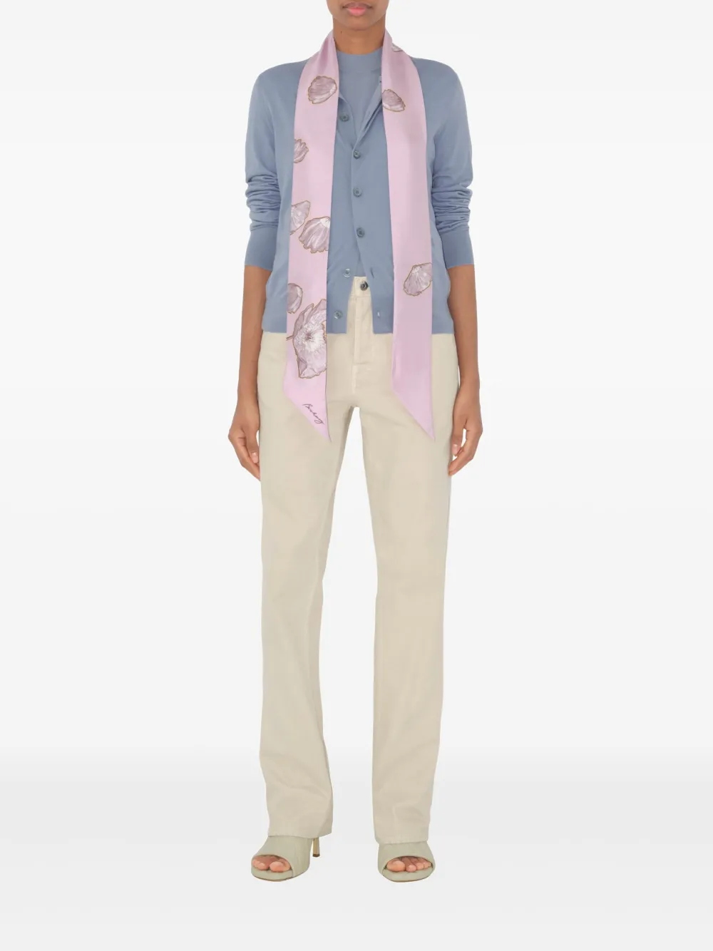 Burberry Poppy twill sjaal Roze