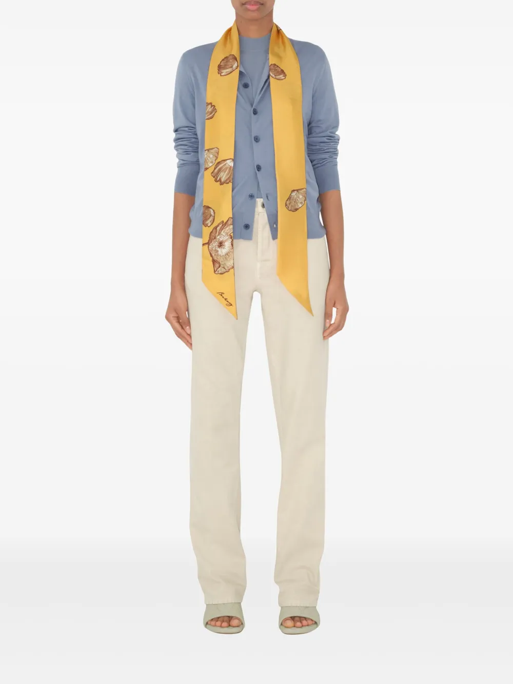 Burberry Poppy twill sjaal Geel