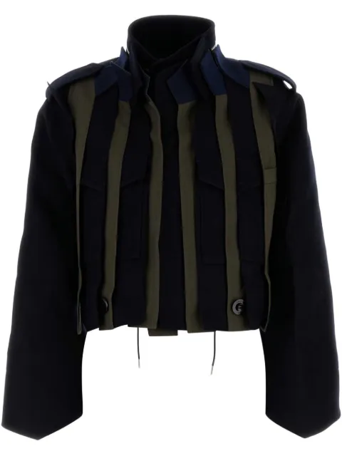 sacai panelled bomber jacket 