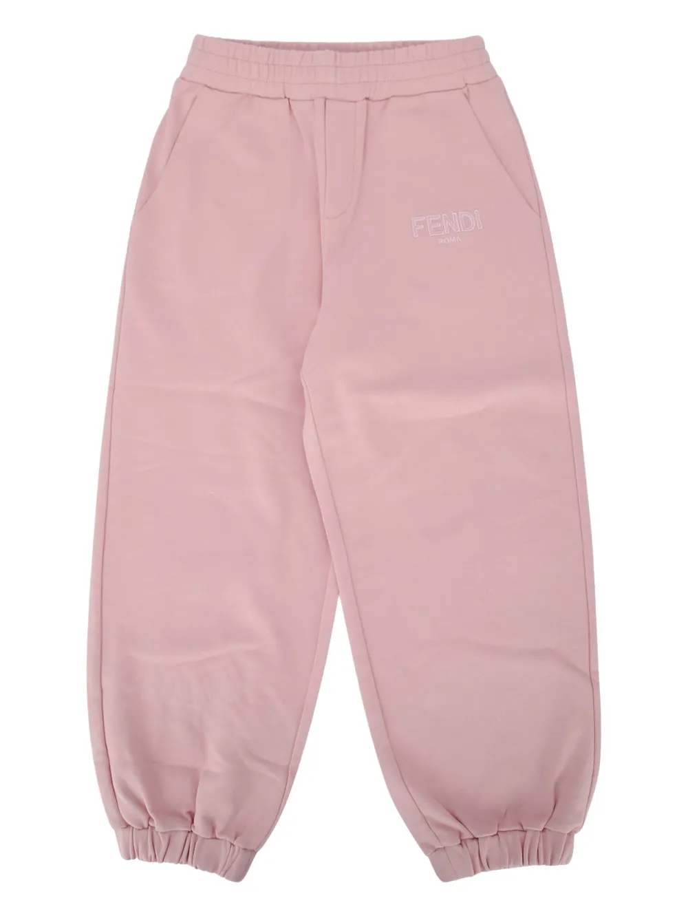 Fendi Kids Broek met geborduurd logo Roze