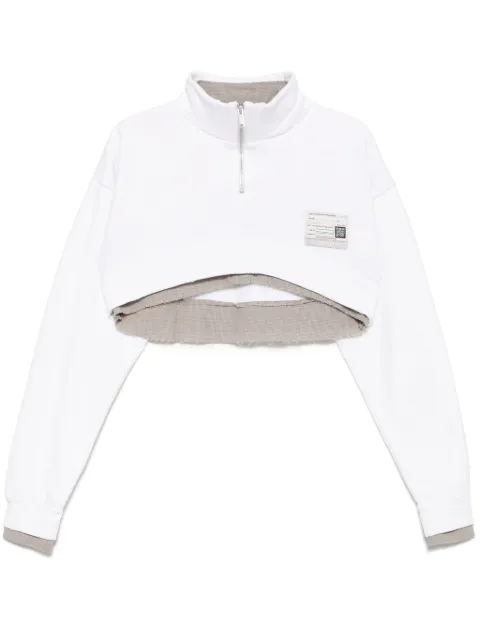 Maison MIHARA YASUHIRO shirt-layered cropped sweatshirt