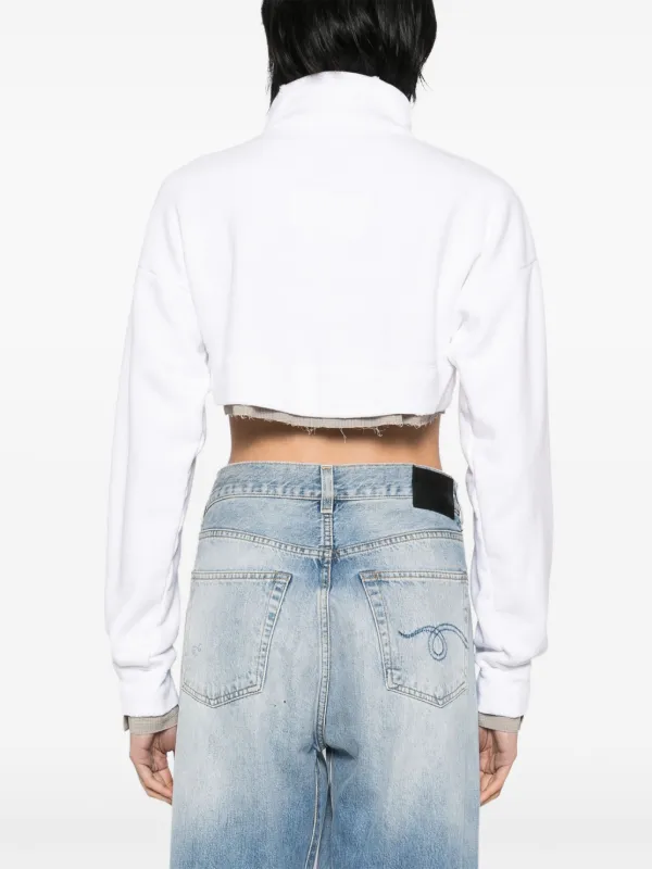 半袖 ホワイト Maison MIHARA YASUHIRO shirt-layered Cropped Sweatshirt