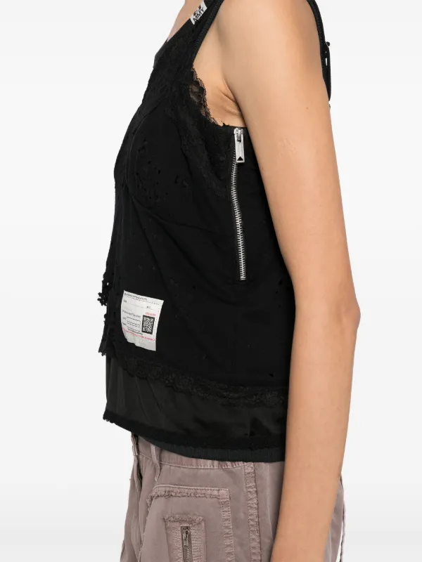 トップス Special! MIHARA YASUHIRO Design Tank Top Maison MIHARA YASUHIRO Laced Tank Top | Neutrals | FARFETCH