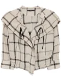 Y's checked jacket - Neutrals