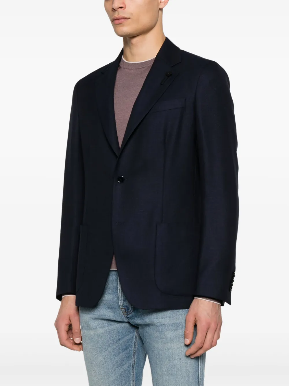 Lardini Blazer met broche Blauw