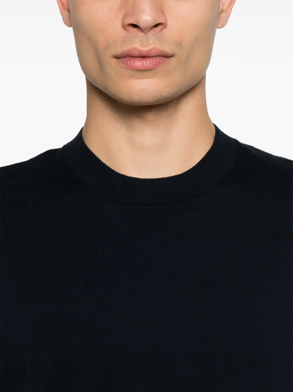 Lardini Fijngebreid T-shirt Blauw