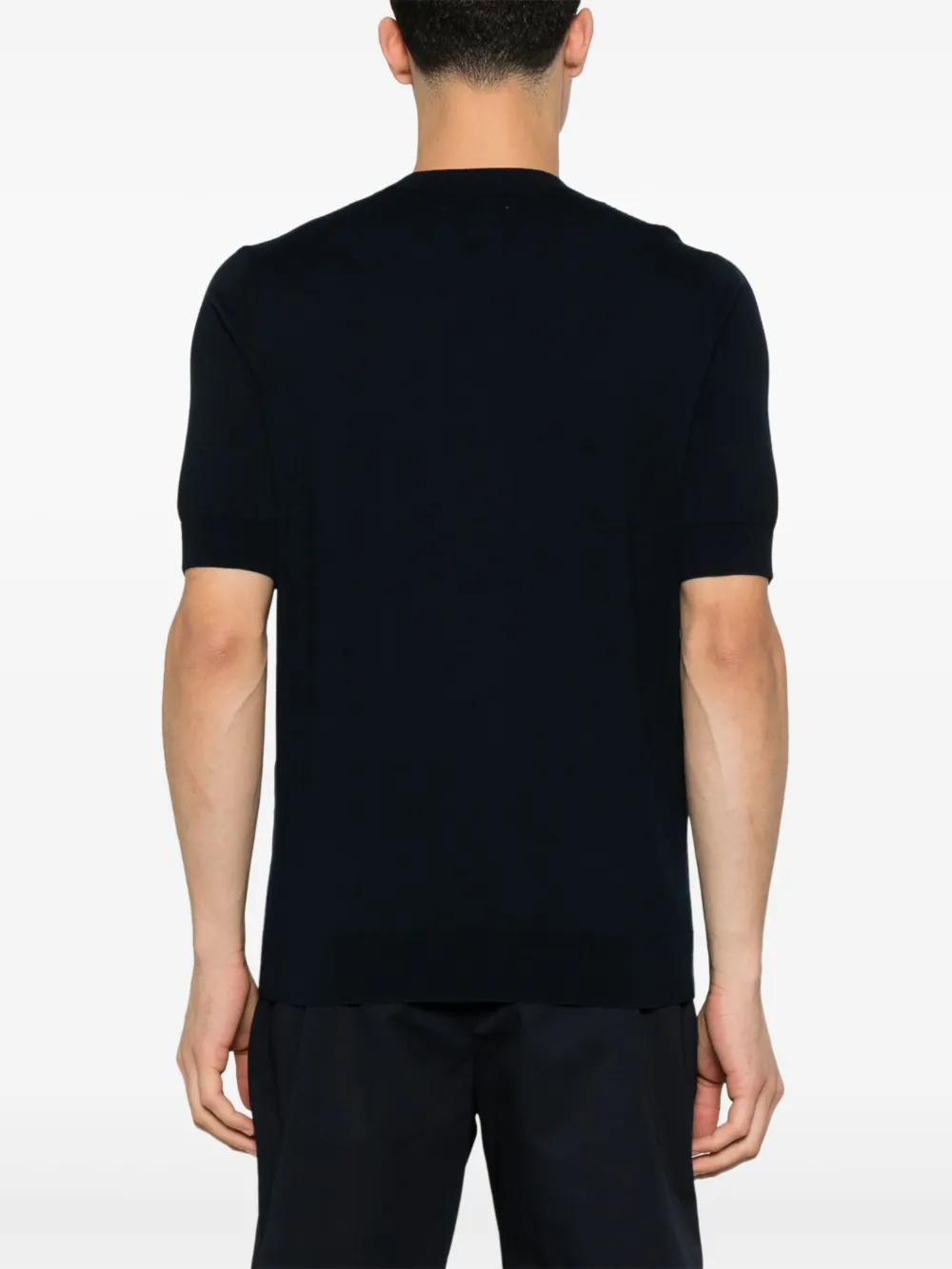 Lardini Fijngebreid T-shirt Blauw
