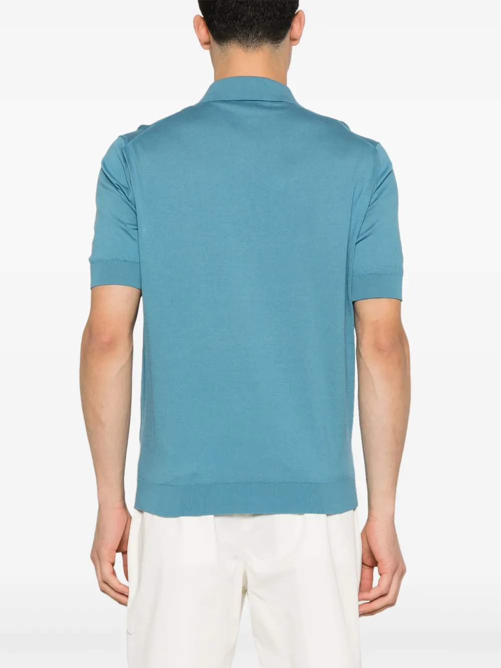 Lardini Fijngebreid T-shirt Blauw