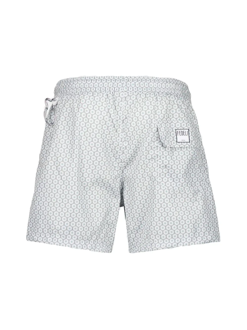 Fedeli geometric-print swim shorts Grijs