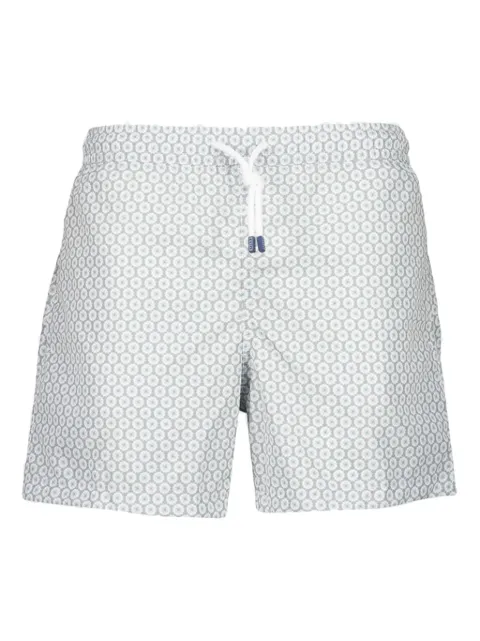 Fedeli geometric-print swim shorts