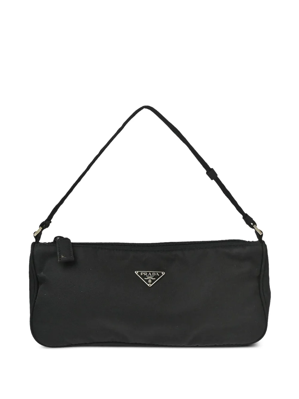 Pre-owned Prada 1990-2000s Triangle-logo Handbag In Black