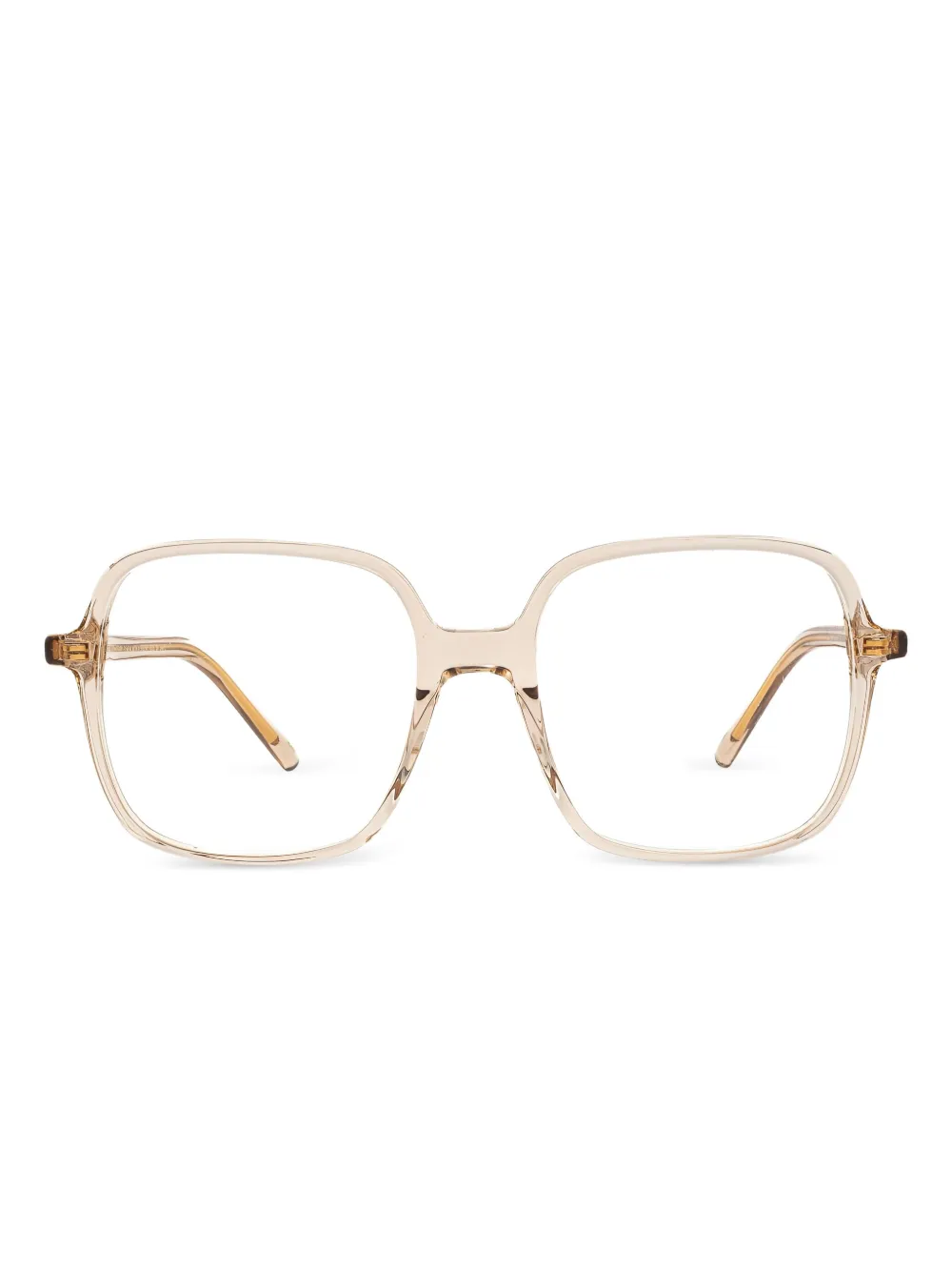 Kaleos square-frame clear-lens glasses | Neutrals | Image 1