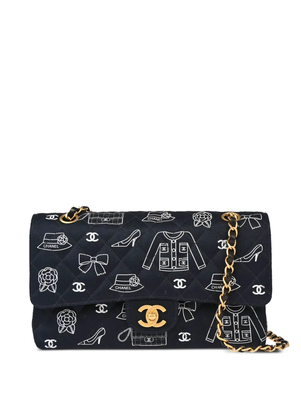 CHANEL Pre-Owned 2002 medium Double Flap shoulder bag | Black | Image 1