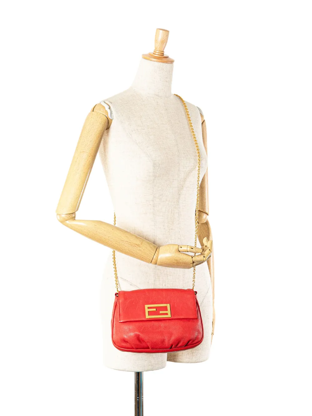 Fendi Pre-Owned 2010-2023 Leather Fendista Pochette crossbody bag - Rood